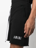 AMIRI logo-print frayed shorts