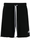 AMIRI logo-print frayed shorts