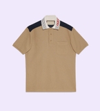 Gucci cotton jersey begie polo shirt