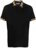 Versace Jeans Couture Barocco-print shirt-sleeve polo shirt