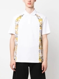 Versace Jeans Couture panelled cotton polo shirt - White