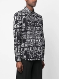 Versace Jeans Couture flocked-logo long-sleeve shirt