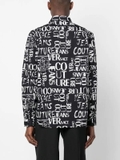 Versace Jeans Couture flocked-logo long-sleeve shirt
