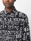 Versace Jeans Couture flocked-logo long-sleeve shirt