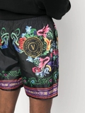 Versace Jeans Couture floral-print drawstring shorts