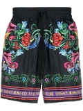 Versace Jeans Couture floral-print drawstring shorts