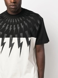 Neil Barrett Mixed Fair Isle Thunderbolt T-shirt