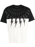 Neil Barrett Mixed Fair Isle Thunderbolt T-shirt
