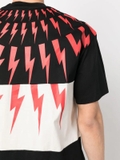 Neil Barrett Mixed Fair Isle Thunderbolt cotton T-shirt