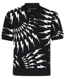 Neil Barrett LOOSE CRAZY FAIRISLE  Black Knit Polo