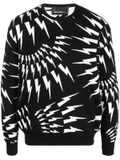 Neil Barrett Thunderbolt-print cotton sweatshirt