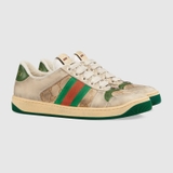 WOMEN'S SCREENER LEATHER SNEAKER - GREEN