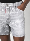 Dsquared2 bleached-effect denim shorts