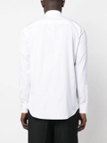 Dsquared2 logo print long sleeve cotton shirt - White