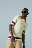 KNIT COTTON POLO T-SHIRT WITH WEB