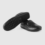 Gucci Signature Driver Black Debossed Leather