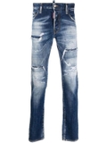 Dsquared2 distressed-effect logo-patch jeans