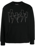 Neil Barrett stitching-detail long-sleeve sweatshirt