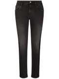 Dolce & Gabbana logo plaque low-rise skinny jeans