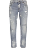 Dolce & Gabbana distressed slim-fit jeans