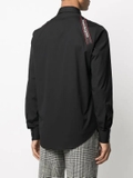 Alexander McQueen shoulder brace detail black shirt