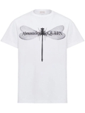 Alexander McQueen Dragonfly-print cotton T-shirt