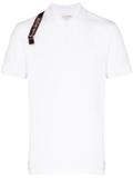 Alexander McQueen logo-strap pique polo shirt