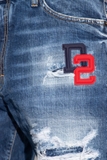 Dsquared2 logo-appliqué distressed denim shorts