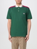 Gucci Interlocking G cotton green polo shirt