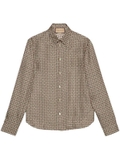 Gucci stirrup-print silk shirt