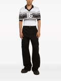 Dolce & Gabbana stripe-print silk polo shirt