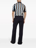 Dolce & Gabbana zig-zag silk polo shirt