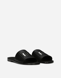 Dolce & Gabbana embossed-logo leather slides
