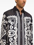 Dolce & Gabbana graphic-print denim-trim shirt