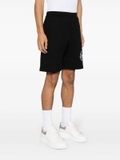 Alexander McQueen logo-embroidered cotton track shorts