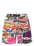 Dsquared2 graphic-print swim shorts