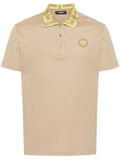 Versace Medusa Greca two-tone cotton polo shirt