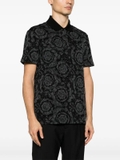 Versace Barocco-jacquard cotton polo shirt