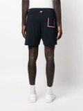 Thom Browne RWB stripe-trimmed track shorts