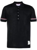 Thom Browne RWB-stripe polo shirt
