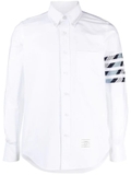 Thom Browne 4-bar stripe cotton shirt