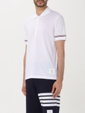 Thom Browne RWB-stripe fine-knit polo shirt