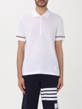 Thom Browne RWB-stripe fine-knit polo shirt