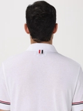 Thom Browne RWB-stripe fine-knit polo shirt