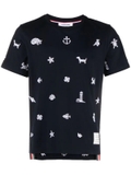 Thom Browne embroidered cotton T-shirt