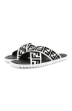 Fendi Black and White Forever Fendi Slides
