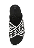 Fendi Black and White Forever Fendi Slides