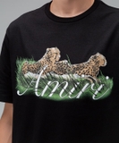 AMIRI Black t-shirt with Cheetah print