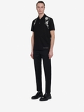 Alexander McQueen  Men's Pressed Flower Harness Polo Shirt
