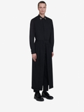 Alexander McQueen  Men's Embroidered Collar Shirt in Black